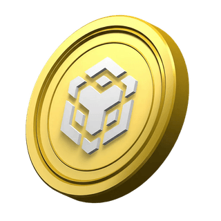 Decoratief element met Binance BNB coin in het communityvertrouwensgebied
